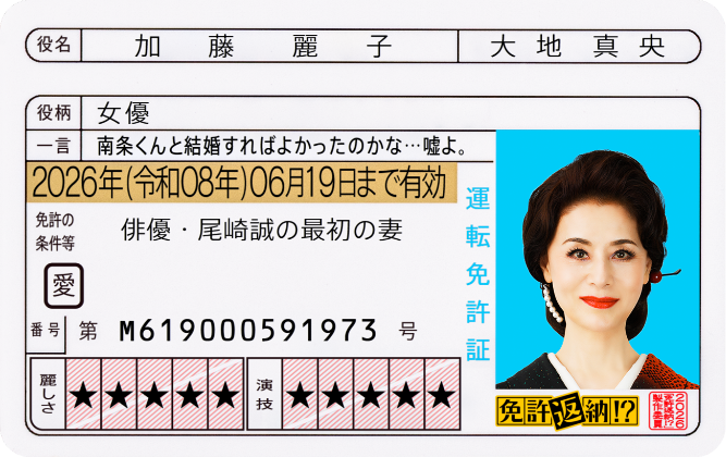 加藤麗子 役／大地真央